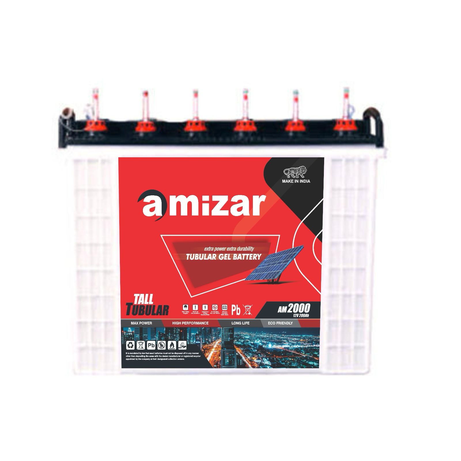 Amizar tubular gel 200ah 12v